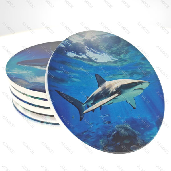 Car Coasters Ceramic Stone With A Finger Notch
