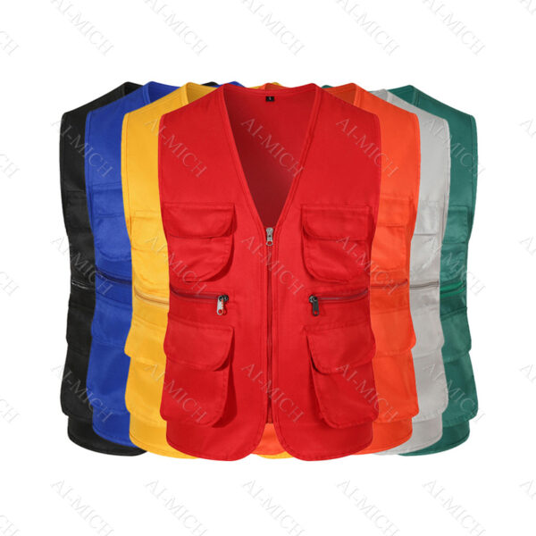 Reflective Vest Multi-Pocket Jacket